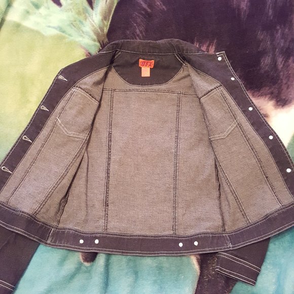 2/$20 Dex Stretch Denim Jacket, Dark Wash - Picture 6 of 14